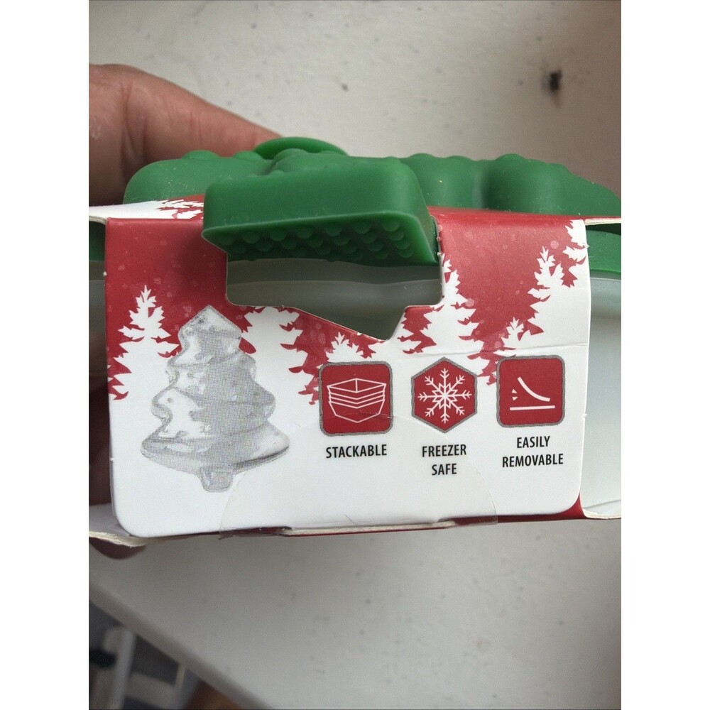 CWC Cook With Color Christmas Silicone Ice Mold Set Tree Gingerbread Snowflake - Picture 5 of 10